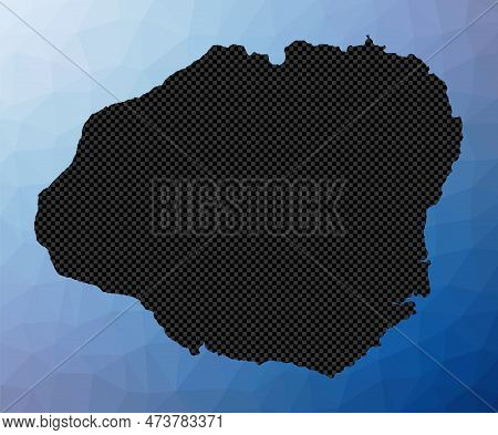 Kauai Geometric Map. Stencil Shape Of Kauai In Low Poly Style. Attractive Island Vector Illustration