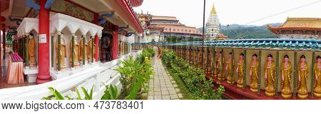 Georgetown, Penang, Malaysia - September 04, 2014: Buddhist Temple Of Supreme Bliss  Kek Lok Si. One