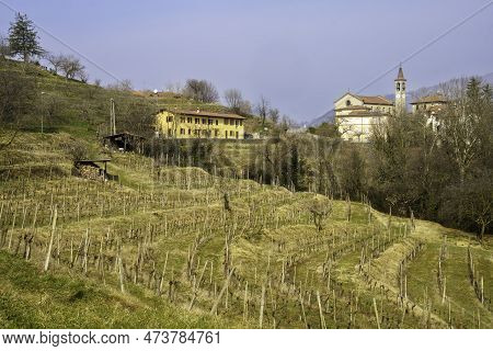 Landscape In The Natural Park Of Curone And Montevecchia, Lecco Province, Brianza, Lombardy, Italy, 