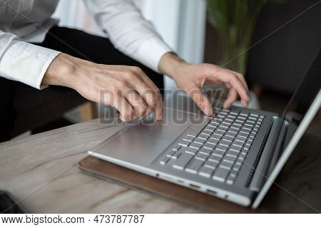 Businessman Working On New Project With Notebook Computer, Digital Tablet On Table At Office. Busine