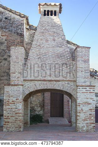 Mudejar Restored Masonry Fireplace, Chapel Of Our Lady Of Ara, Fuente Del Arco, Spain