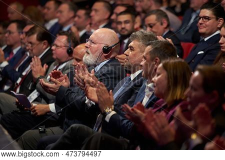 Bucharest, Romania. 31th March, 2023: Event Organized By The Social Democratic Party And Pes On The 