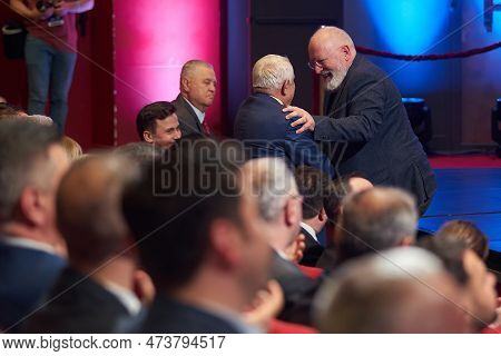 Bucharest, Romania. 31th March, 2023: Event Organized By The Social Democratic Party And Pes On The 