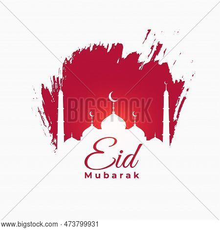 Traditional Eid Mubarak Background With Arabic Pattern For Festive Touch
