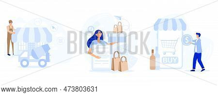 Retail Business Concept, Brick And Mortar, Authorized Seller, Alcohol E-commerce, Manufacture Licens