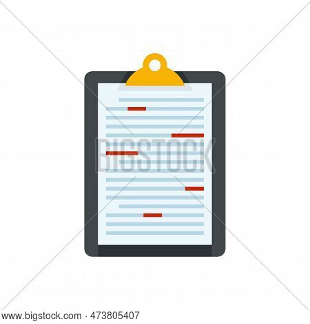 News Editor Icon. Flat Illustration Of News Editor Icon Isolated On White Background