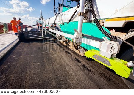 Road Laying Construction Machine With Ultrasonic Grade, Slope, Non-contact Sensor, (multiplex) Sensi