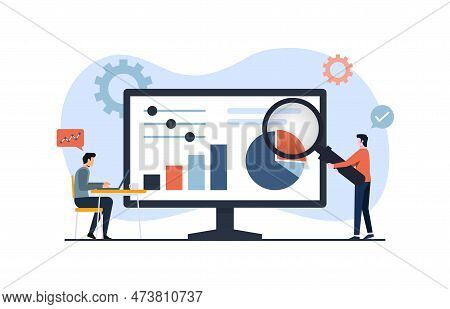 Statistical And Data Analysis For Business Finance Investment Concept With Business People Team Work