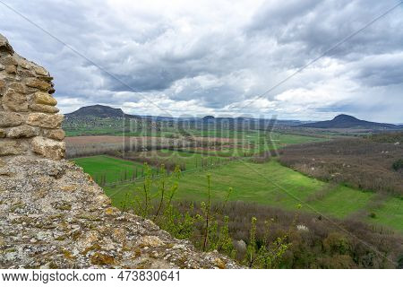Szigliget Castle Stronghold Next To Lake Balaton With Beautiful View Of The Basin Of Tapolca