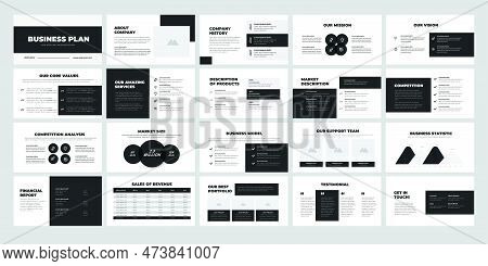 Business Plan Presentation Slides Template Design. Use For Creative Keynote Presentation Background,