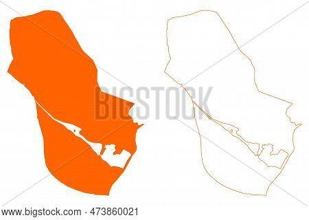 Mook En Middelaar Municipality (kingdom Of The Netherlands, Holland, Limburg Province) Map Vector Il