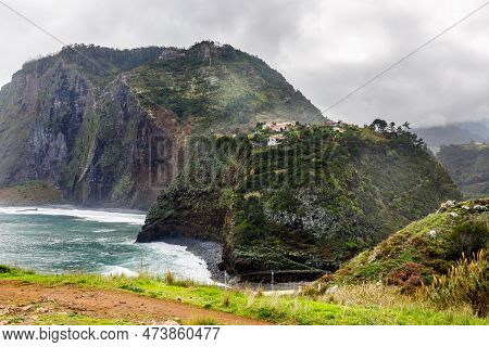 View From The Crane Viewpoint On The Guindaste Mirador On The Island Of Madeira On A Winter Day