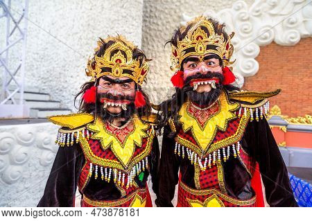 Bali, Indonesia - February 28, 2020: Traditional Balinese Dance Performed In Gwk Garuda Wisnu Kencan