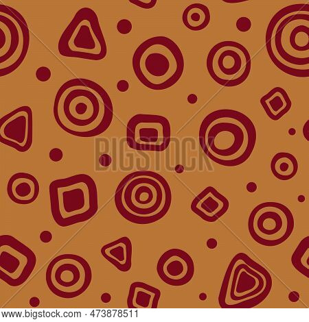 Seamless Pattern In African Style. Vector Background.
