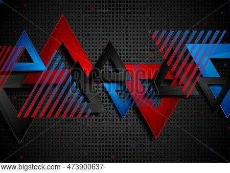Abstract Concept Triangles Tech Geometry Vector Background