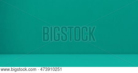 Cempty Studio Room Scene Kitchen Bar,smooth Green On Podium Minimal Table Cement Concrete Mockup,abs
