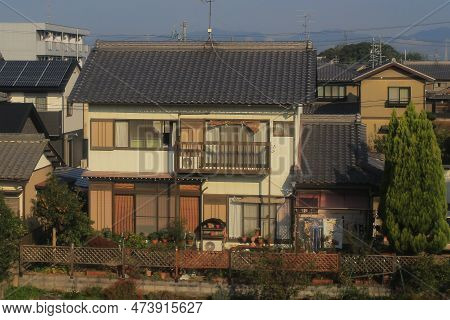 30 Oct 2013 The Landscape Of Countryside, Japan. View At Train