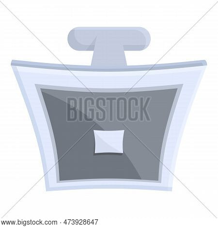 Square Cufflink Icon Cartoon Vector. Fashion Jewelry. Shirt Silver