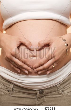 Těhotná dívka Studio Shot