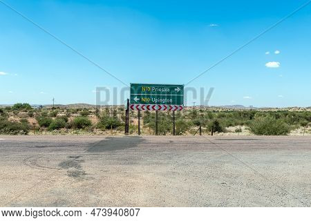 The Junction On Road N10 At Lamprechtsdrif In The Northern Cape Province
