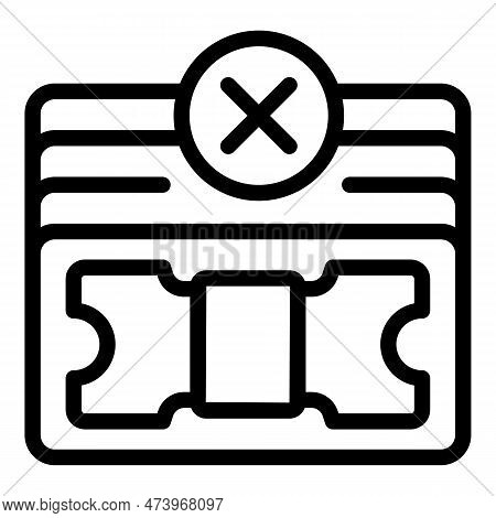 Bankrupt Cash Icon Outline Vector. Poverty People. Famine Help