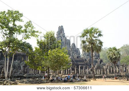 Bayon In Angkor, Cambodia