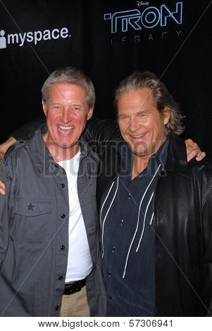 Bruce Boxleitner and Jeff Bridges at the TRON Legacy