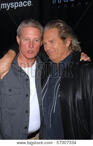 Bruce Boxleitner and Jeff Bridges at the TRON Legacy