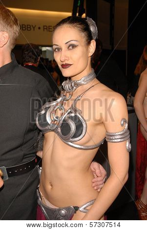 Annisse  at the annual Slave Leia Group Photo at ComicCon, San Diego Convention Center, San Diego, CA. 07-23-10