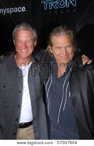 Bruce Boxleitner and Jeff Bridges  at the TRON Legacy