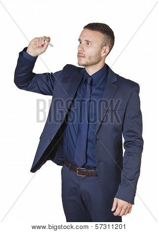 Youmg Businessman Writing