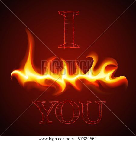 Vector love card