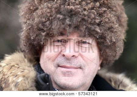 Man Posing In Caucasian Hat