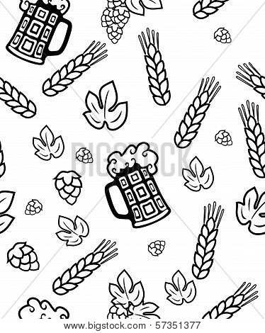 Beer background - seamless