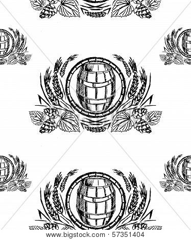 Beer background - seamless