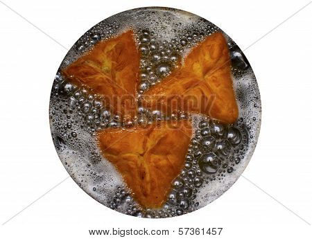 Fried Cakes On A Griddle