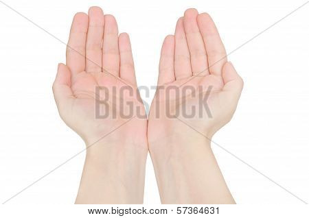 Isolated Cupped Hands
