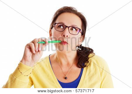 Woman Thinking Hard
