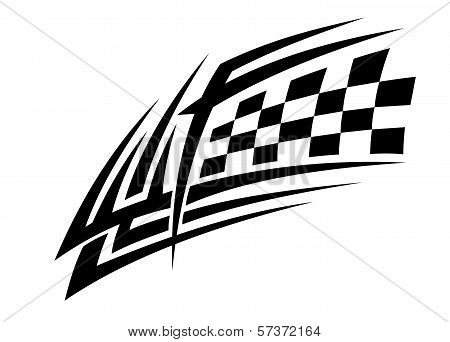 Racing tattoo in tribal style