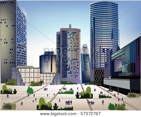 Modern city illustration