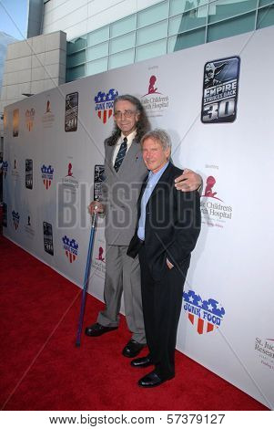 Peter Mayhew and Harrison Ford at 