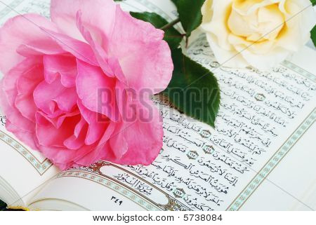 Rose/fiore messo su Islam Libro Corano