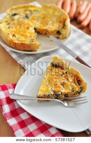Carrot Spinach Quiche