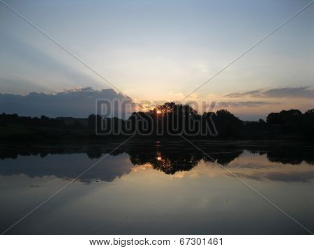 Dawn over the river