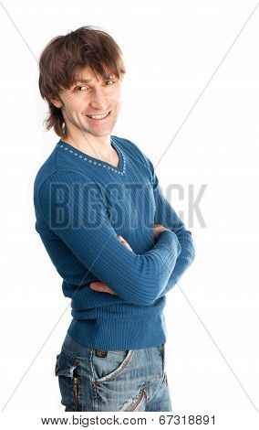 Casual Young Man Isolated On White Background