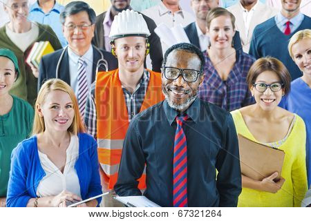 Multi-Ethnic Group of People with Various Occupations