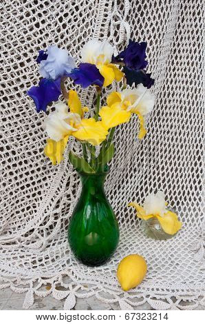 Still Life Bouquet With Iris