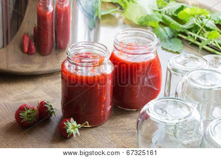 Strawberry Jam Cooking Fill The Jam