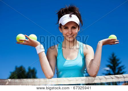 Female Playing Tennis
