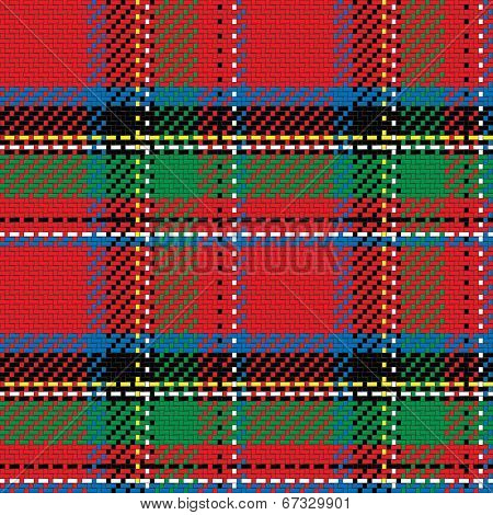 Vector Seamless Pattern Scottish Tartan Royal Stewart
